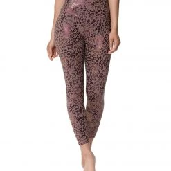 CLOTHING Onzie Printed Foil 7/8 Yoga Leggings Golden Leopard