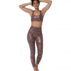 CLOTHING Onzie Printed Foil 7/8 Yoga Leggings Golden Leopard 12 CLOTHING Onzie Printed Foil 7/8 Yoga Leggings Golden Leopard