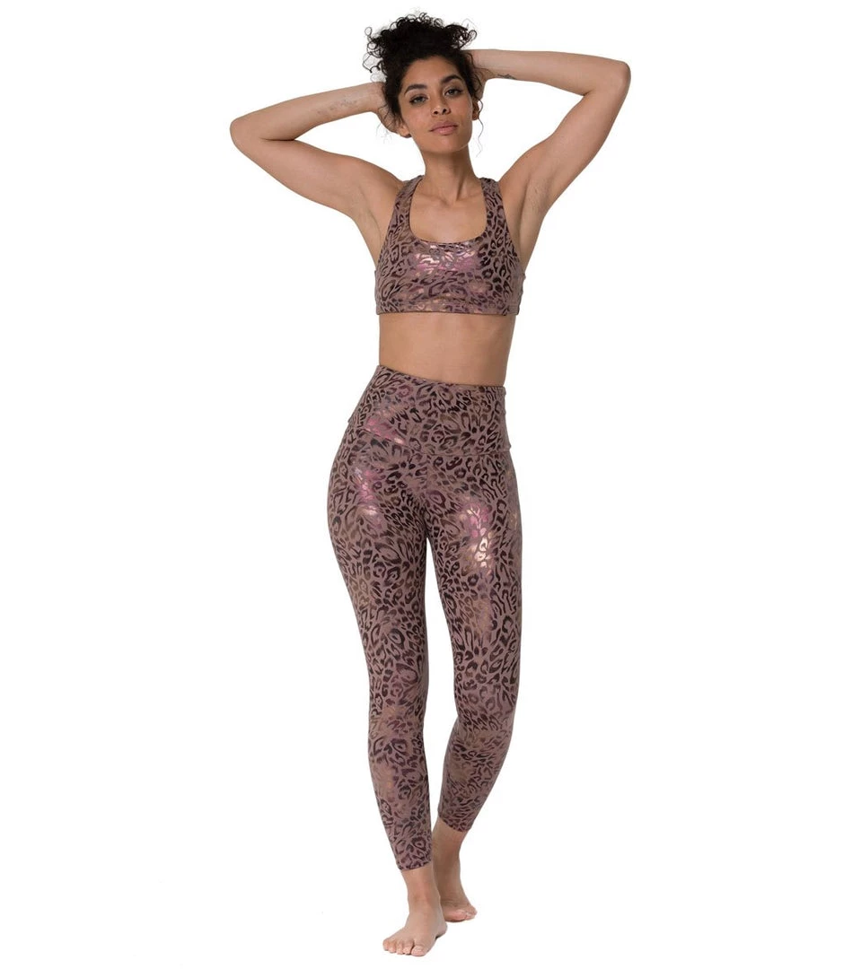 CLOTHING Onzie Printed Foil 7/8 Yoga Leggings Golden Leopard 6 CLOTHING Onzie Printed Foil 7/8 Yoga Leggings Golden Leopard