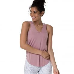 Onzie Glossy V Yoga Tank Rosy Cheeks CLOTHING