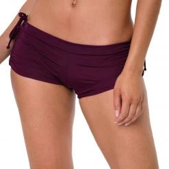 CLOTHING Onzie Side String Yoga Shorts Aubergine