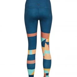 PrAna Kimble Printed 7/8 Yoga Leggings Liqueur Seaglass
