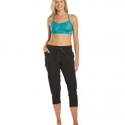PrAna Leonora Yoga Capris Black CLOTHING
