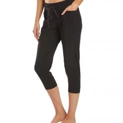 PrAna Leonora Yoga Capris Black CLOTHING