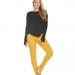 CLOTHING Free People Movement Sunny Skinny Sweat Pants Mustard 12 CLOTHING Free People Movement Sunny Skinny Sweat Pants Mustard