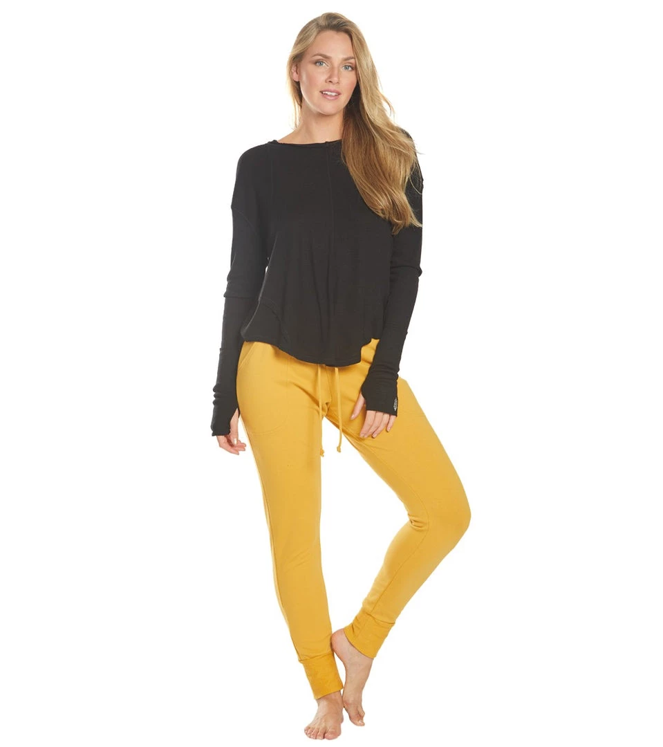 CLOTHING Free People Movement Sunny Skinny Sweat Pants Mustard 6 CLOTHING Free People Movement Sunny Skinny Sweat Pants Mustard