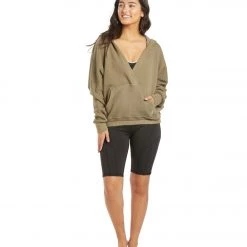 Free People Movement Reyes Solid Hoodie Army