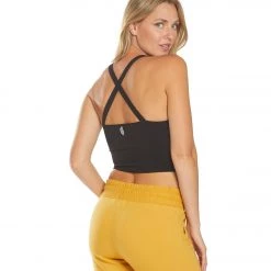 NEW ARRIVALS Free People Movement Good Karma Crop Yoga Top Onyx