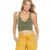 Free People Movement Good Karma Crop Yoga Top Army