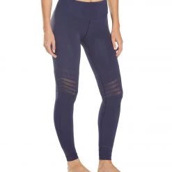 Free People Movement Gone Adrift Seamless Yoga Leggings Dark Blue CLOTHING