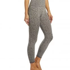 Long Leggings Free People Movement Good Karma Leopard Yoga Leggings Carbon