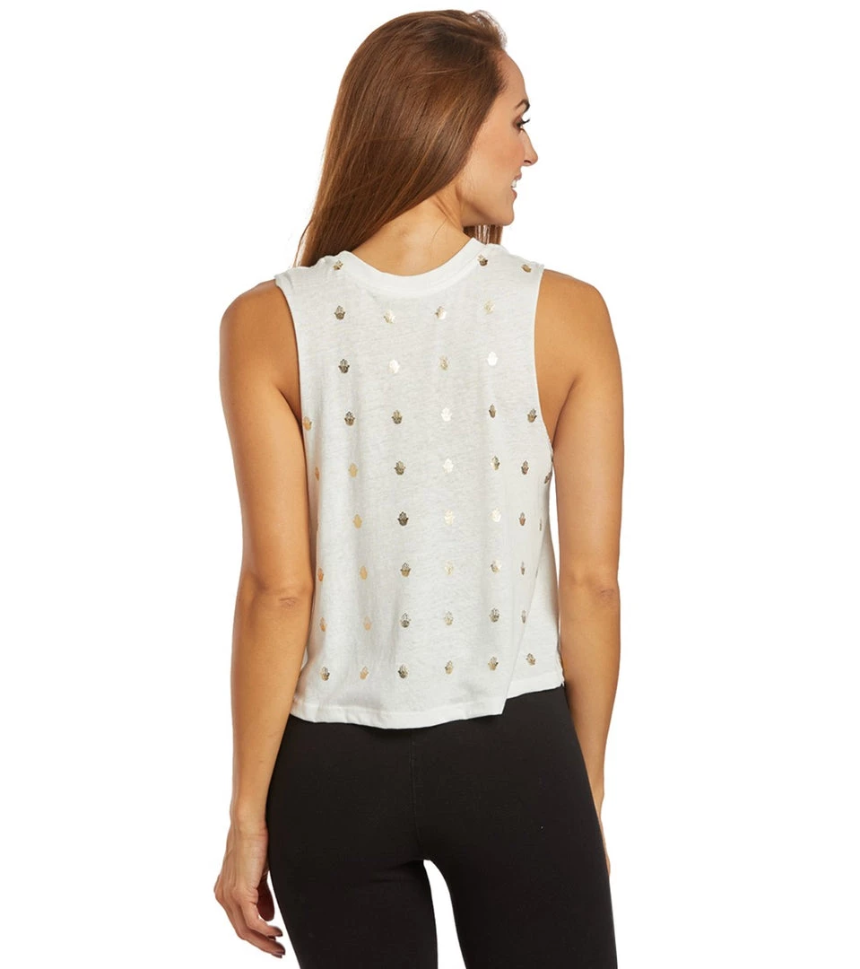 CLOTHING Spiritual Gangster Hamsa Crop Tank Stone Hamsa Print 5 CLOTHING Spiritual Gangster Hamsa Crop Tank Stone Hamsa Print