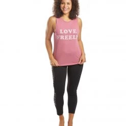 CLOTHING Spiritual Gangster Freely Muscle Tank Sugar Plum