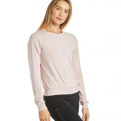 CLOTHING Spiritual Gangster Stars Crew Neck Savasana Pullover Rose Quartz W Faded Quartz Sta