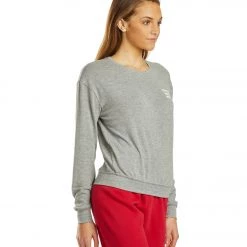 Spiritual Gangster Let's Be Crew Neck Savasana Pullover Medium Heather Grey CLOTHING