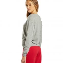 Spiritual Gangster Let's Be Crew Neck Savasana Pullover Medium Heather Grey CLOTHING