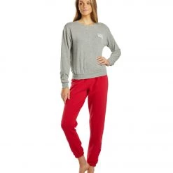 Spiritual Gangster Let's Be Crew Neck Savasana Pullover Medium Heather Grey CLOTHING