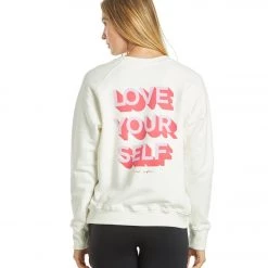 Spiritual Gangster Love Self Classic Crew Sweatshirt Stone CLOTHING
