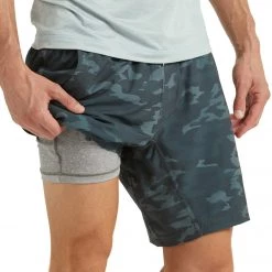 Vuori Men's Kore Yoga Shorts Patina Watercolor Camo CLOTHING