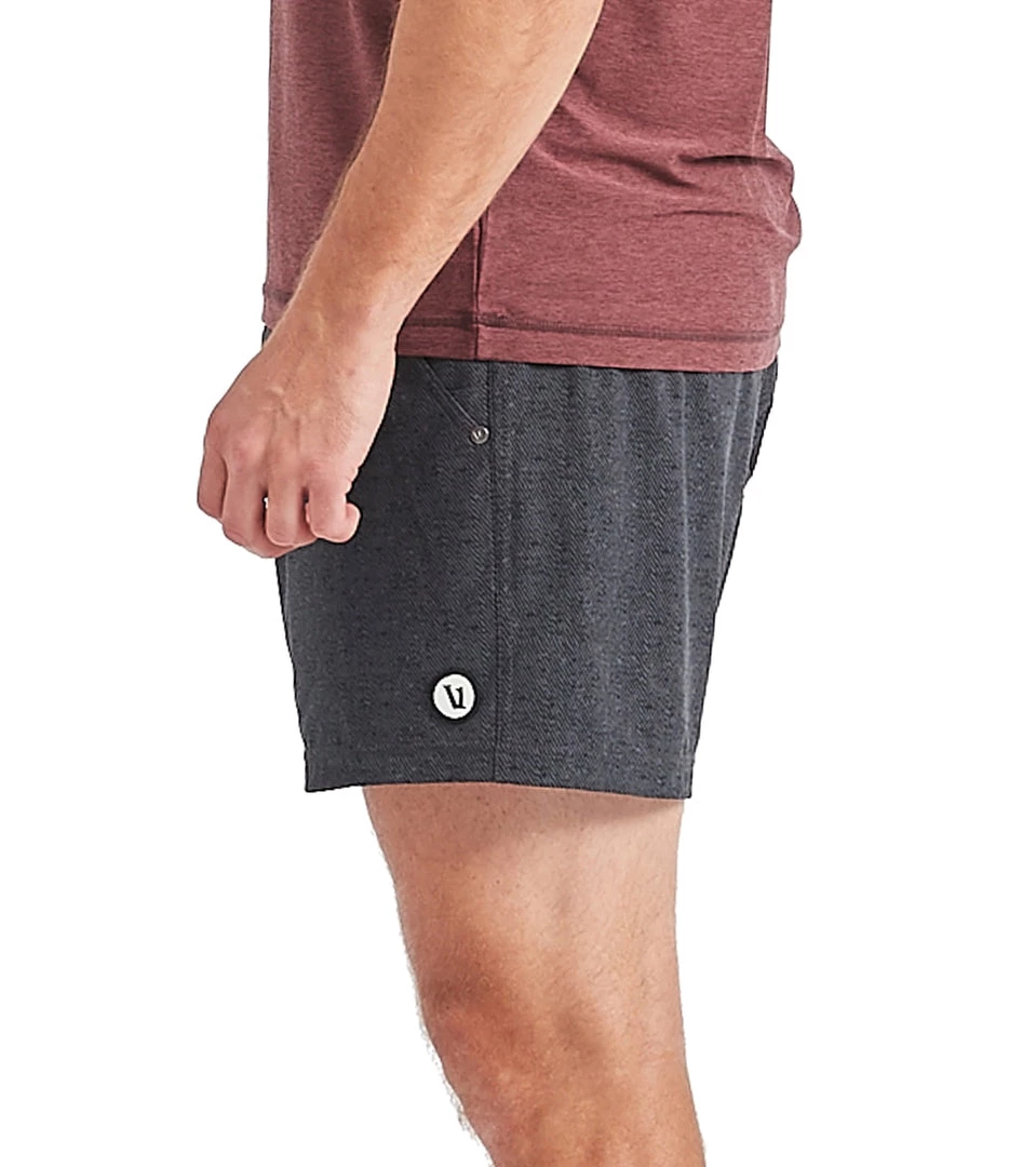 Vuori Men's Kore 5" Yoga Shorts Charcoal Twill Texture 4 Vuori Men's Kore 5" Yoga Shorts Charcoal Twill Texture