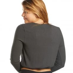 CLOTHING Spiritual Gangster Ballet Rib Surplice Top Vintage Black 11 CLOTHING Spiritual Gangster Ballet Rib Surplice Top Vintage Black