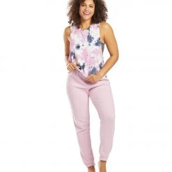 CLOTHING Spiritual Gangster Active Flow Tank Amethyst Bleach Tie Dye