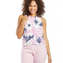 CLOTHING Spiritual Gangster Active Flow Tank Amethyst Bleach Tie Dye