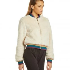 Spiritual Gangster SG Furry Bomber Jacket Natural