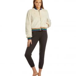 Spiritual Gangster SG Furry Bomber Jacket Natural