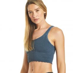 Spiritual Gangster Amor Crop Tank Deep Blue CLOTHING