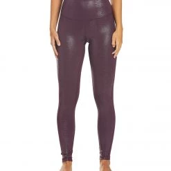 CLOTHING DYI Movement Shine Yoga Leggings Burgundy Reptile Shine