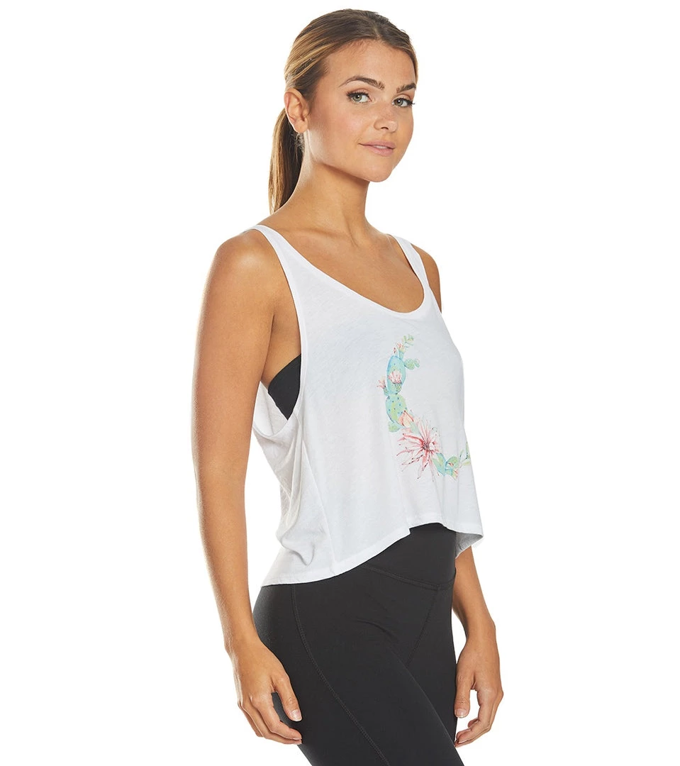 Everyday Yoga Cactus Moon Flowy Tank White 4 Everyday Yoga Cactus Moon Flowy Tank White