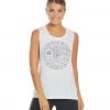 CLOTHING Everyday Yoga Palmistry Workout Muscle Tank White 1 CLOTHING Everyday Yoga Palmistry Workout Muscle Tank White