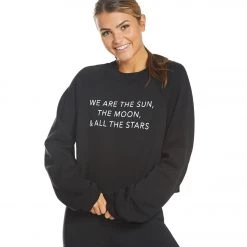 Everyday Yoga We Are Crop Crew Sweatshirt Black