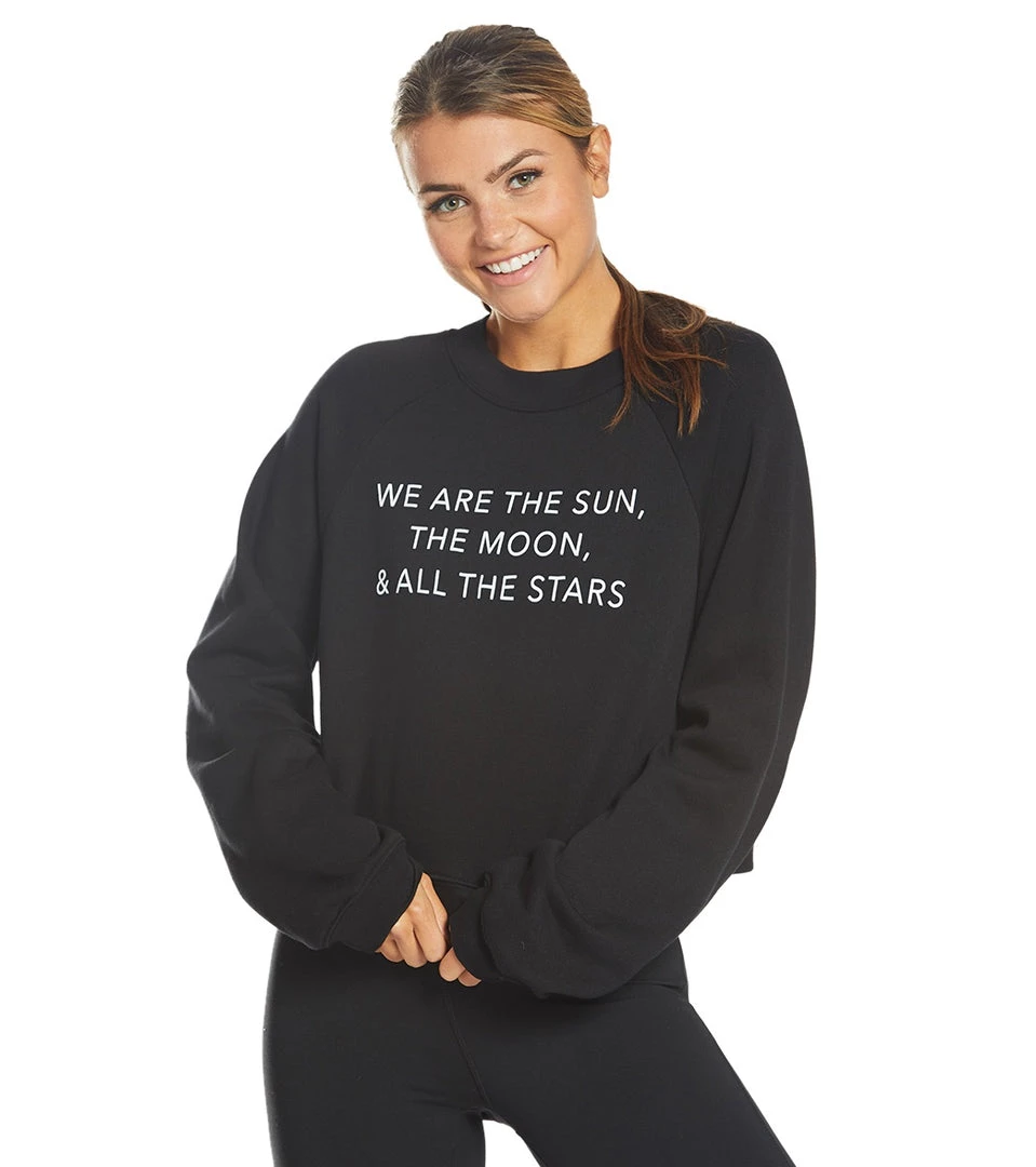 Everyday Yoga We Are Crop Crew Sweatshirt Black 3 Everyday Yoga We Are Crop Crew Sweatshirt Black