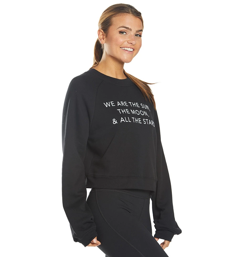 Everyday Yoga We Are Crop Crew Sweatshirt Black 4 Everyday Yoga We Are Crop Crew Sweatshirt Black