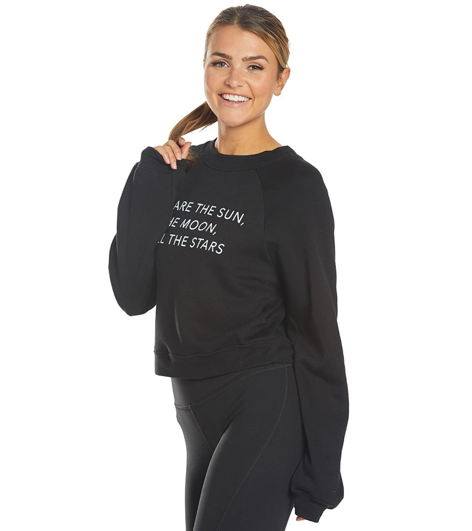 Everyday Yoga We Are Crop Crew Sweatshirt Black 7 Everyday Yoga We Are Crop Crew Sweatshirt Black