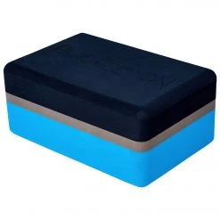Manduka Recycled Foam Yoga Block Dresden Blue Stripe