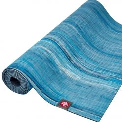 NEW ARRIVALS Manduka EKO Lite Yoga Mat 71" 4mm Dresden Blue Marbled
