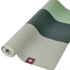 YOGA MATS & PROPS Manduka EKO SuperLite Travel Yoga Mat 71" 1.5mm Green Ash Three Stripe