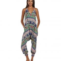 Buddha Pants Harem Jumpsuit Pink Elephant CLOTHING
