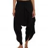 Women Buddha Pants Flap Harem Pants Black 1 Women Buddha Pants Flap Harem Pants Black