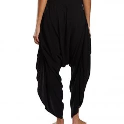 Women Buddha Pants Flap Harem Pants Black 11 Women Buddha Pants Flap Harem Pants Black