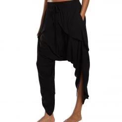 Women Buddha Pants Flap Harem Pants Black 14 Women Buddha Pants Flap Harem Pants Black