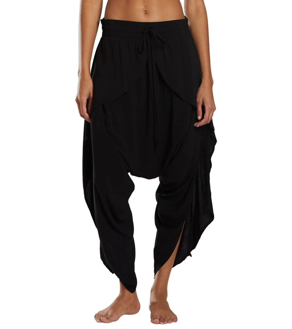 Women Buddha Pants Flap Harem Pants Black 9 Women Buddha Pants Flap Harem Pants Black