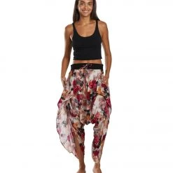 Buddha Pants Flap Harem Pants Pink Kira