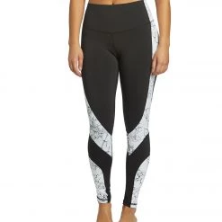 DYI Dynamic Yoga Leggings Black And White Granite