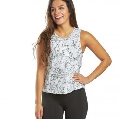 CLOTHING DYI Endurance Yoga Tank Black And White Granite