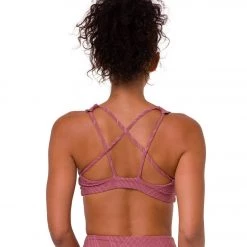 Onzie Mudra Yoga Sports Bra Ash Rose Selenite Yoga Sports Bras
