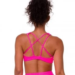 Onzie Mudra Yoga Sports Bra Neon Pink Selenite
